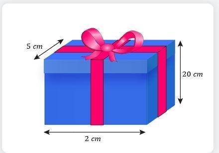 37. A birthday gift is placed inside the box shown. What is the minimum amount of-example-1