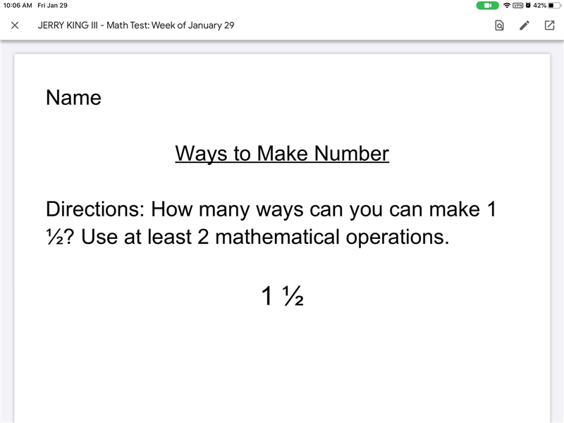 How many ways can you can make 1 1⁄2? Use at least 2-example-1