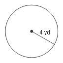 Find the circumference of the circle. Round to the nearest tenth if necessary. A. 8 yd-example-1