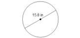 Find the circumference of this circle. Use your calculators value of pi. Round answers-example-1