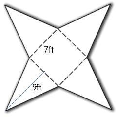 What is the total surface area of the square pyramid in square inches?-example-1