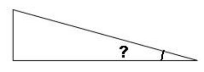 Tony is jumping off the ramp with his bicycle. What is an approximate angle measurement-example-1