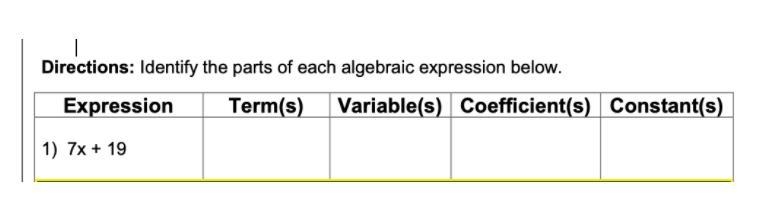 Help it is Parts of an Algebraic Expression-example-1