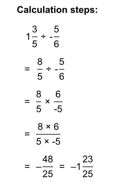 -1 3/5 divided by 5/-6-example-1