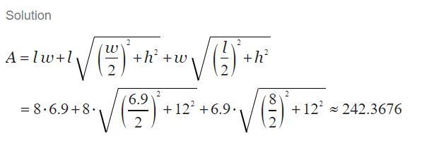 Find the surface area of the pyramid. The side lengths of the base are equal.-example-1