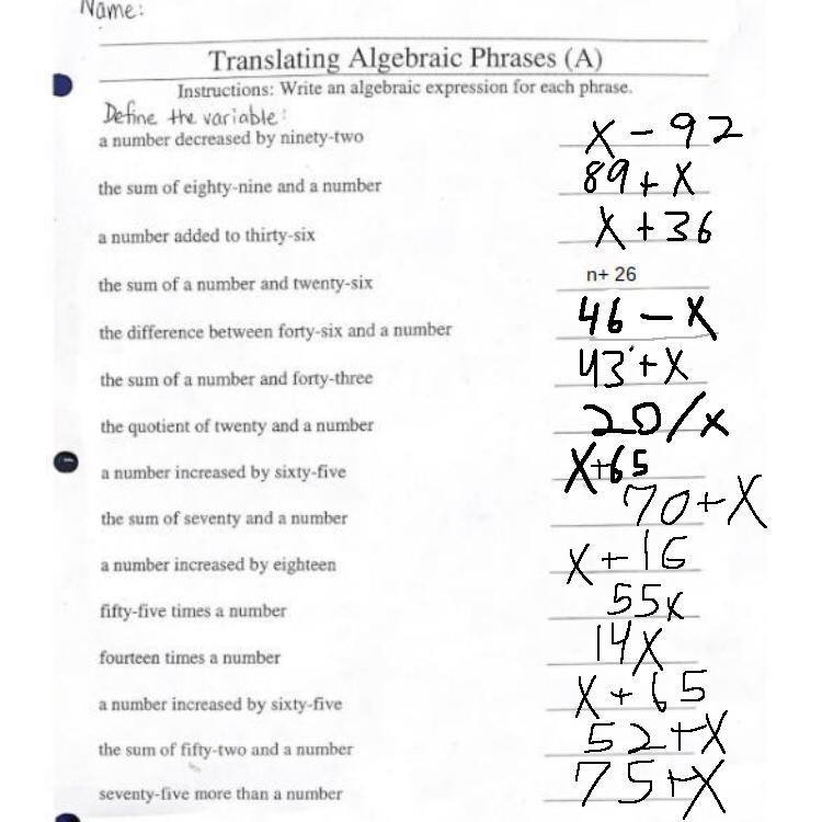 Translate the algebraic phases plz help due soon-example-1