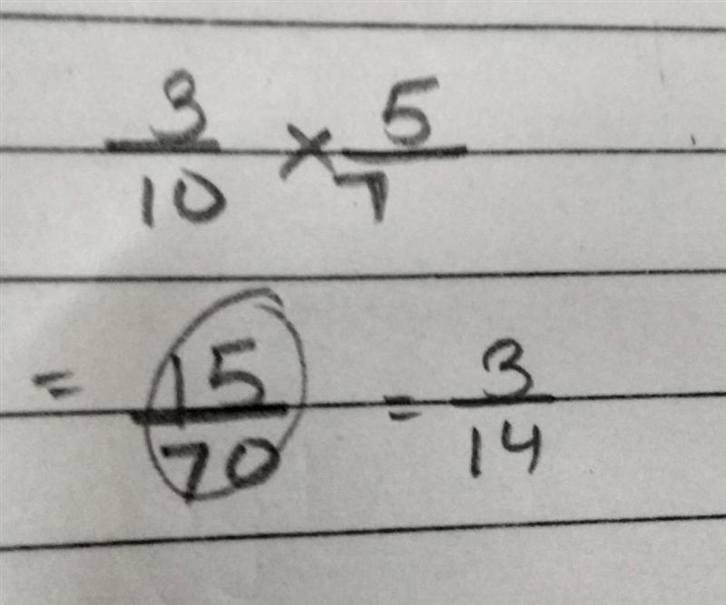 What is 3/10x 5/7 a.15/70 b.20/70 c.8/17 d.15/17-example-1