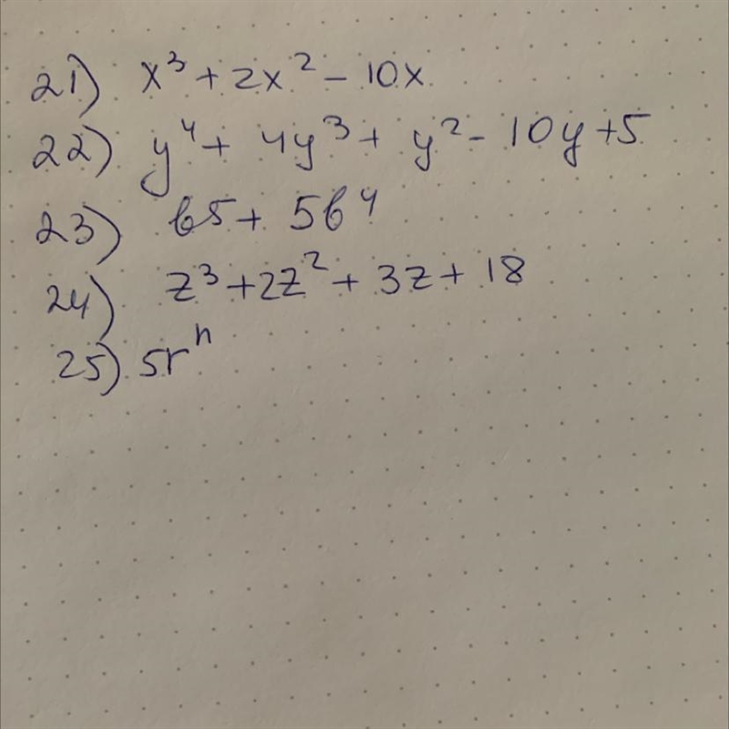 PLZ HELP Write one polynomial for each description-example-1