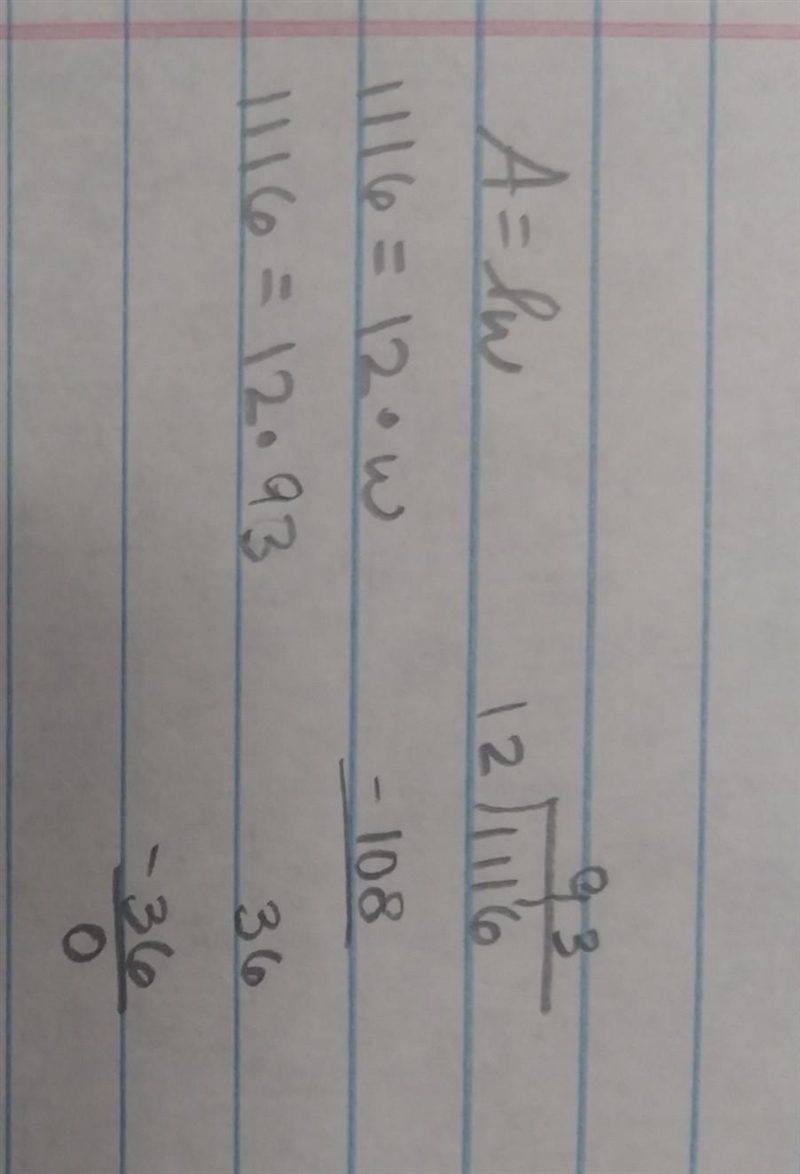 A rectangle has a total area of 1116 square feet. If the length of the rectangle is-example-1