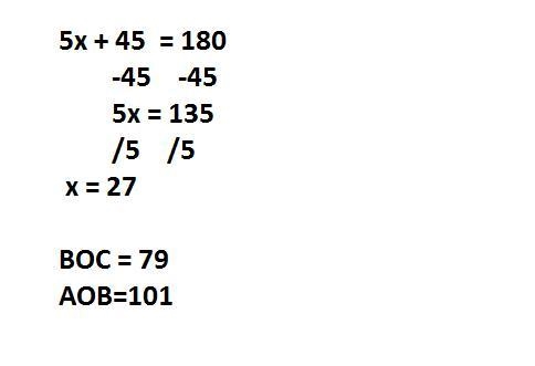 Find the measure of angle AOB-example-1