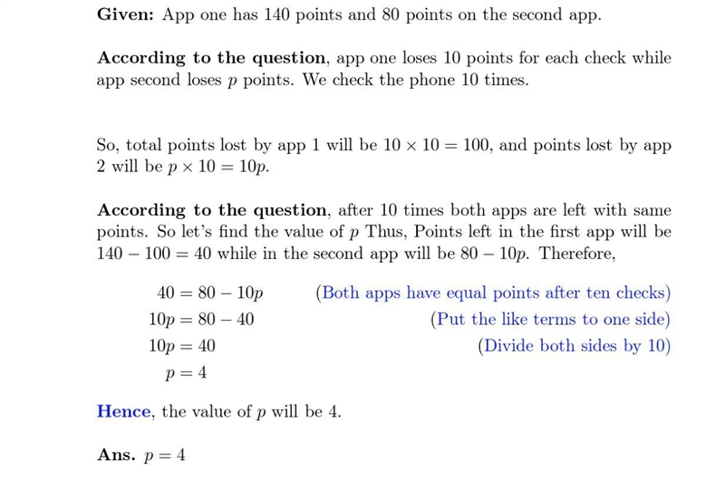 Two apps on your phone take away points for using your phone at school. You have 140 points-example-1