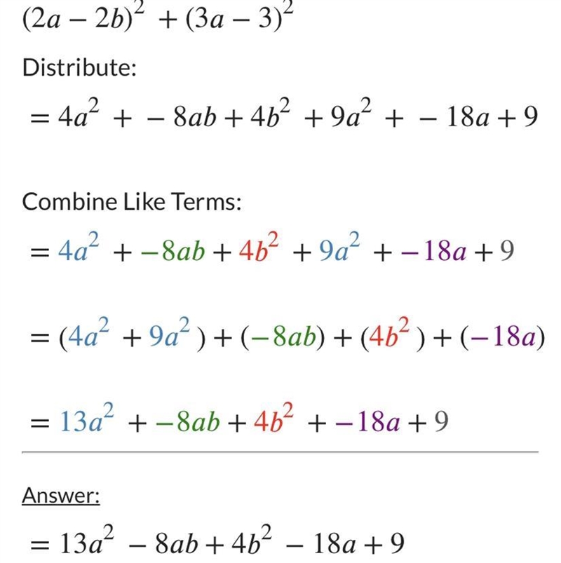 This question is in Brazilian portuguese. Considerando A= 2a - 2 e B = 3a - 3 determine-example-1