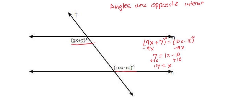 Given m∥n, find the value of x.-example-1