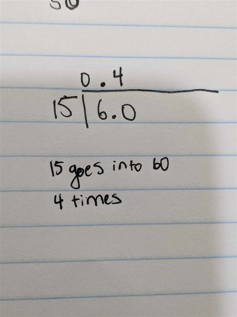 What are the steps to convert 6/15 into a decimal? please say the steps and the answer-example-1