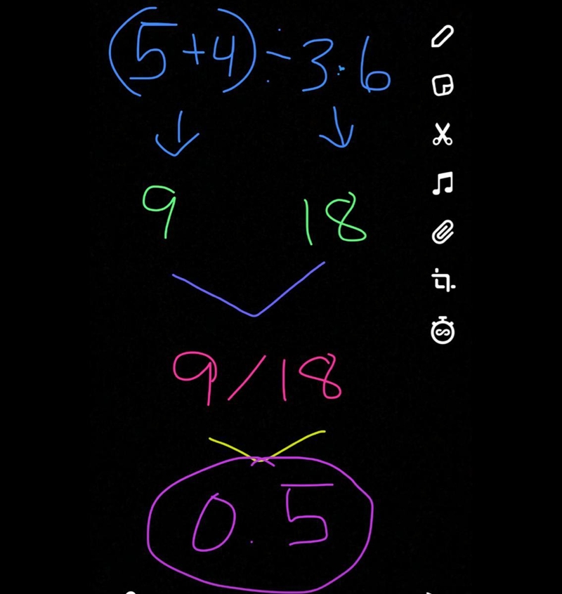 ANSWER ASAP Please put it step by step, (5+4) divided by 3 • 6-example-1