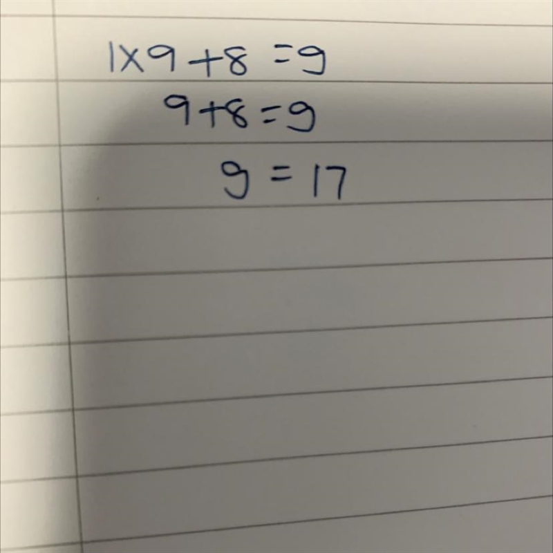 1x9+8=g which number is g-example-1