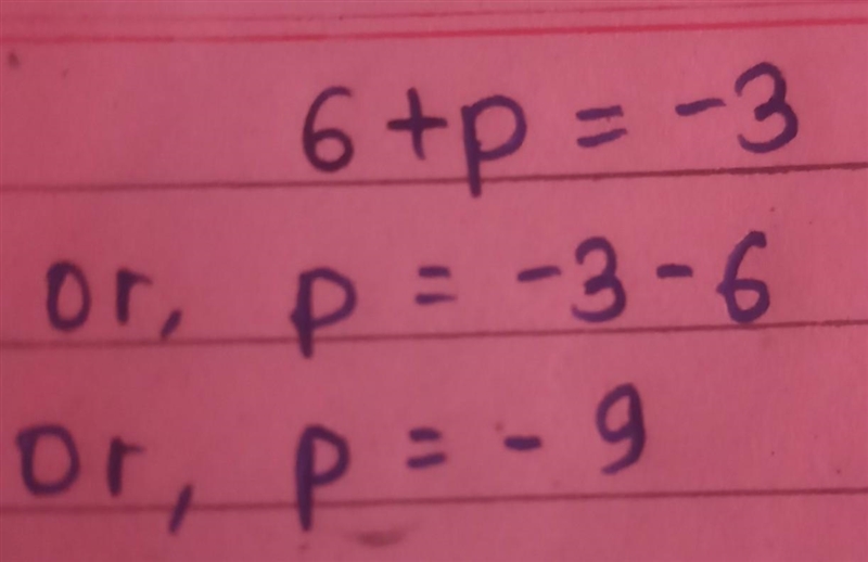 What does the " commutative property" help us solve this equation: 6 + p-example-1