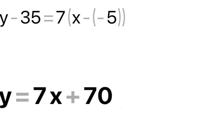 Y- (35) = 7 (x - (-5) )-example-1