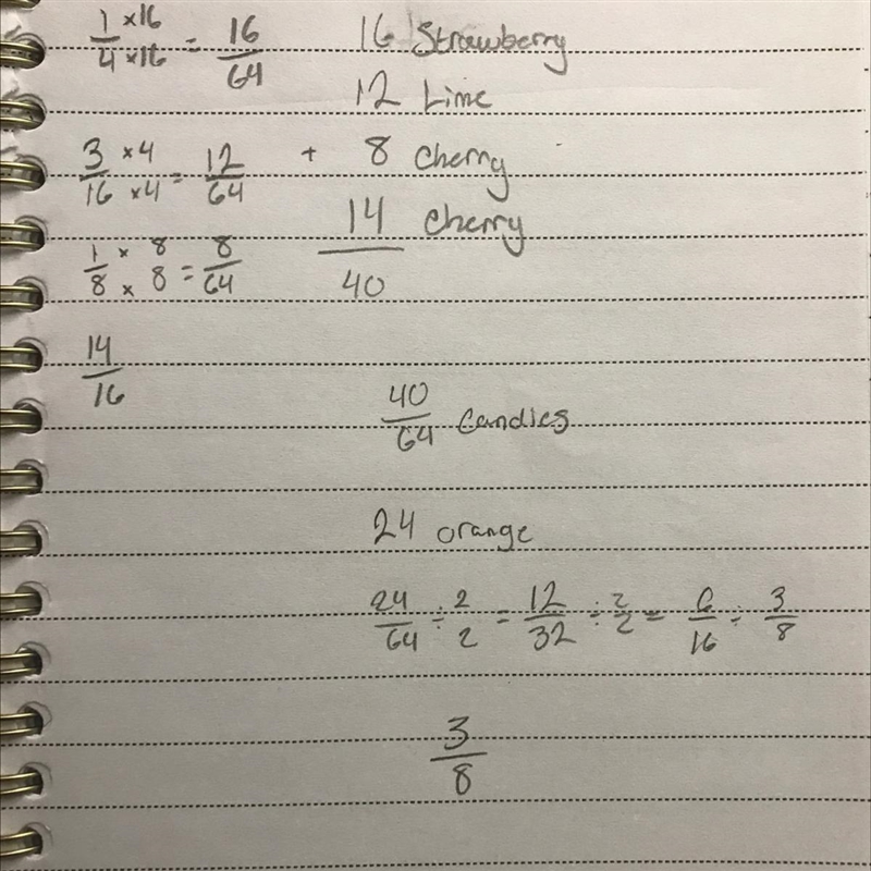 There are 6 flavors of candy in a bag. The probability of randomly selecting strawberry-example-1