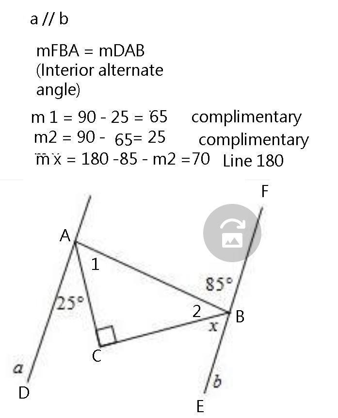 Find the value of x. Give reasons to justify your solution.-example-1