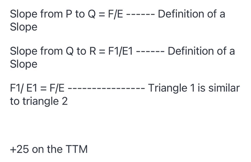 Ethan is proving that the slope between any two points on a straight line is the same-example-1