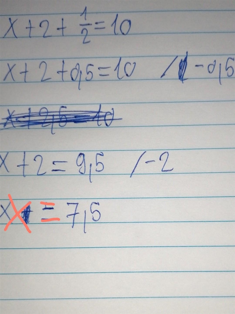 X + 2 and 1/2 = 10 x = ?-example-1