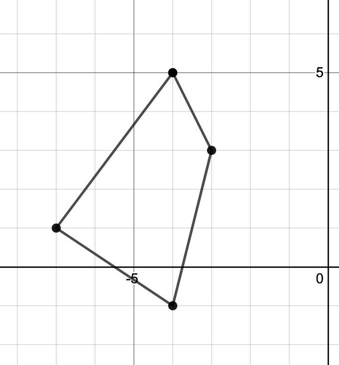 Pls help due in 3 min Translate the quadrilateral 5 units left and 3 units down. so-example-1