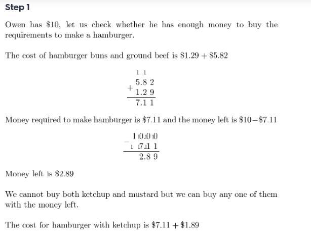Owen loves to eat hamburgers. He goes to his neighborhood grocery store to buy ground-example-1