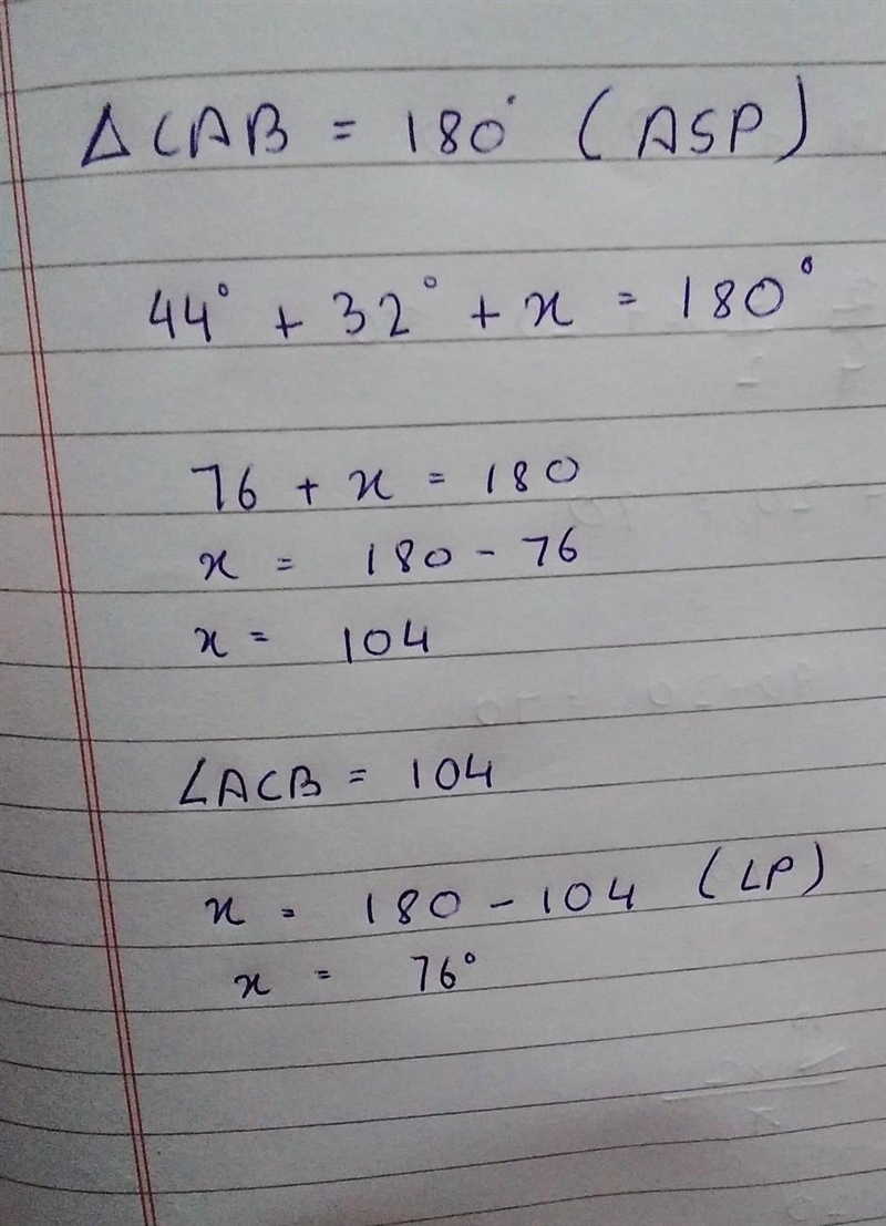 What is the measure, in degrees, of angle x?-example-1