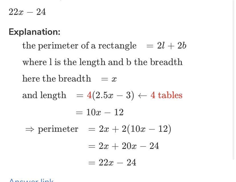 The party planner wants to know how many smaller table lengths, 2.5x-3, and widths-example-1