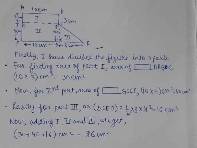 What is the area of the figure below? The figure is shown. and plz give me a truthful-example-1