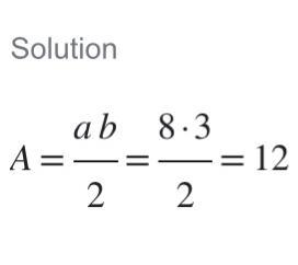 Find the area of the triangle. Enter your answer in the box. A triangle with a base-example-1