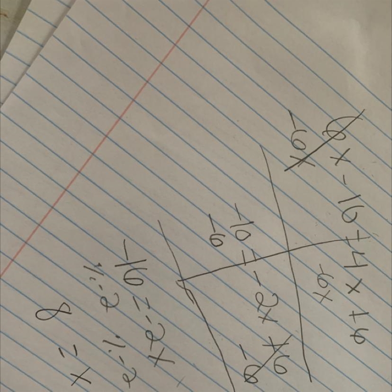 6x - 10 = 4x + 6 Which value of x makes this equation true?-example-1