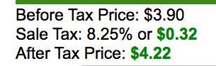 Becky bought a magazine for $3.90, and the sales tax was 8.25%. How much sales tax-example-1