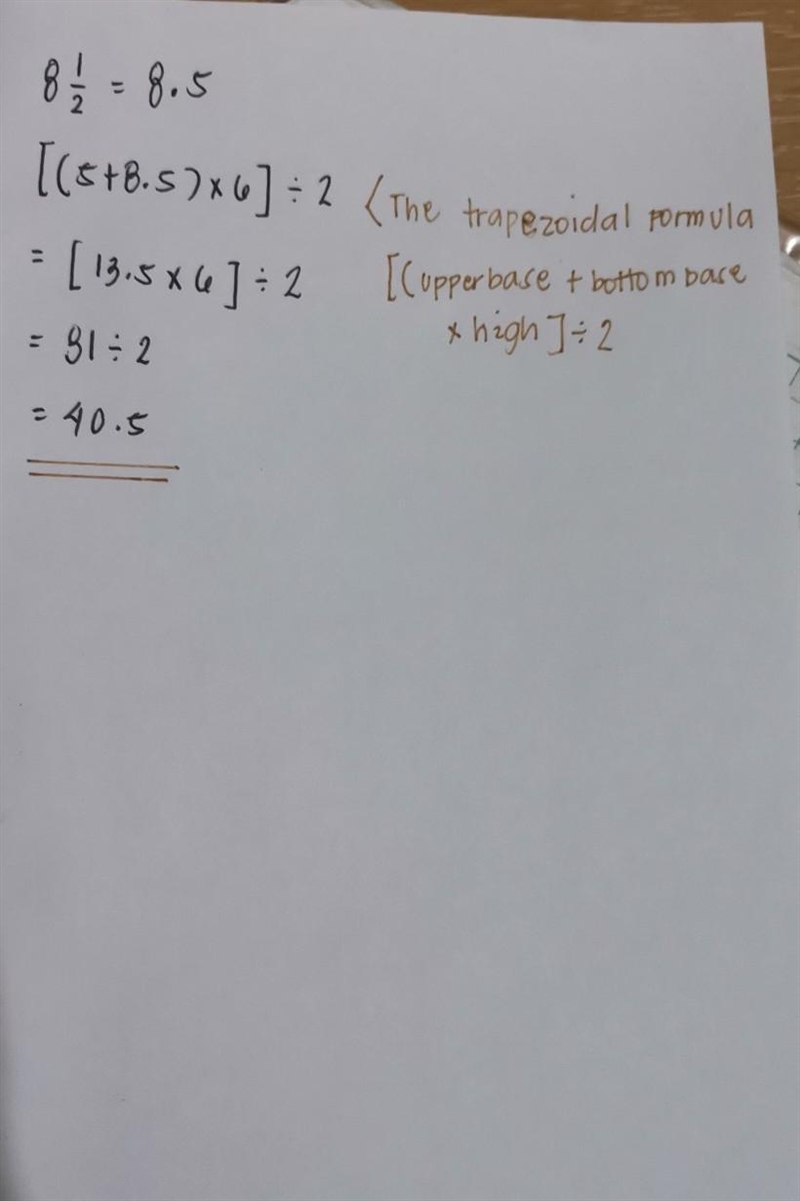 Find the area of the trapezoid-example-1