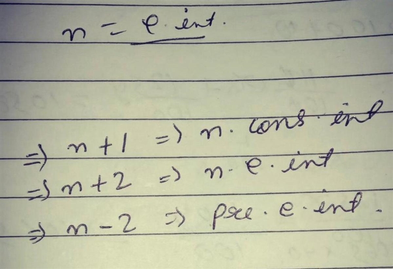 Need help with algebra. random answers get reported. Let n represent an even integer-example-1