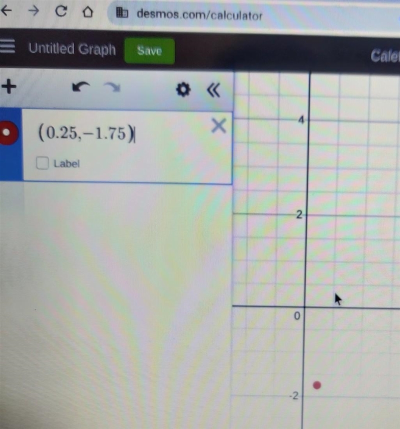 Which coordinate grid shows Point A at (0.25, −1.75)?-example-1