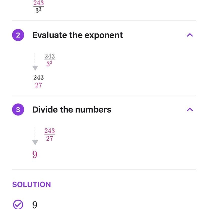 Simplify the expression 3⁵ ÷ 3³ please write it on paper so ik how to do it-example-1