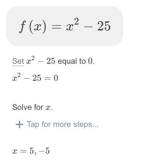 Find the zeros of the functions f(x)=-x^2+25-example-1