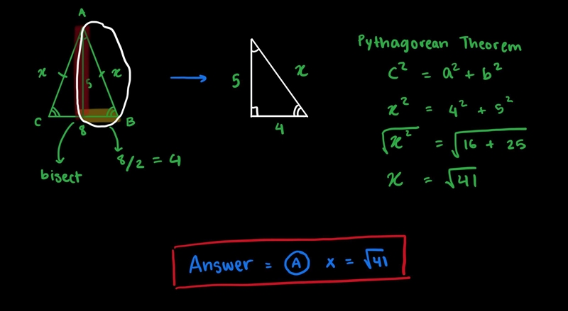 Find the value of x in the isosceles triangle shown below.-example-1