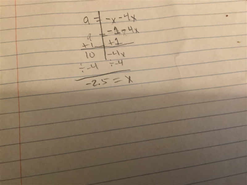 Given g(x)=-x-4g, solve for x when g(x)=9.-example-1