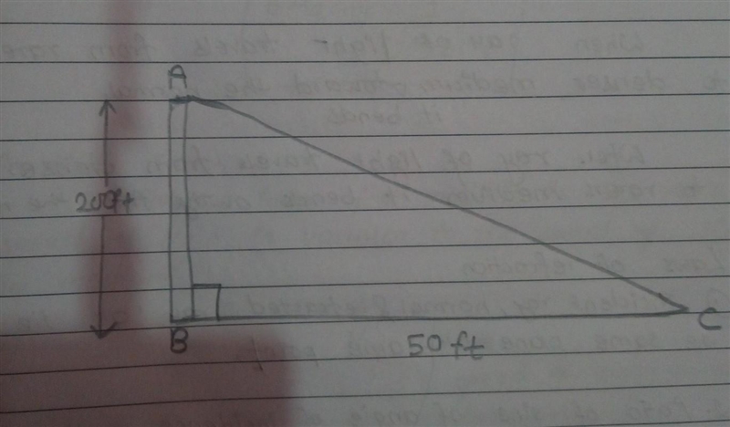 50 POINTS The height of an electricity tower is 200 ft. tall. The tower is secured-example-1