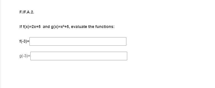 If f(x)=2x+5 and g(x)=x²+5, evaluate the functions:-example-1