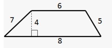 What is the are of the trapezoid. Provide Number Only (Hint: Only 3 of the 5 numbers-example-1