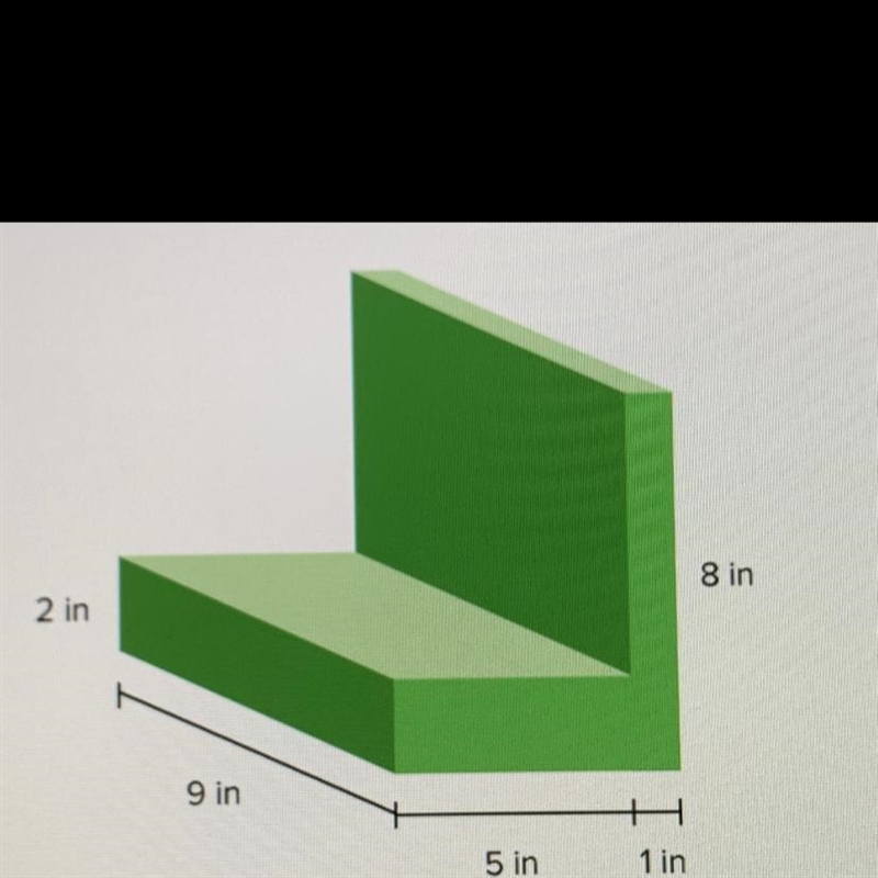 The figure below is made of 2 rectangular prisms. What is the volume of this figure-example-1