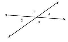 Name a set of vertical angles in the image below: A. 2 and 3 B. 1 & 3 C. 1 &amp-example-1