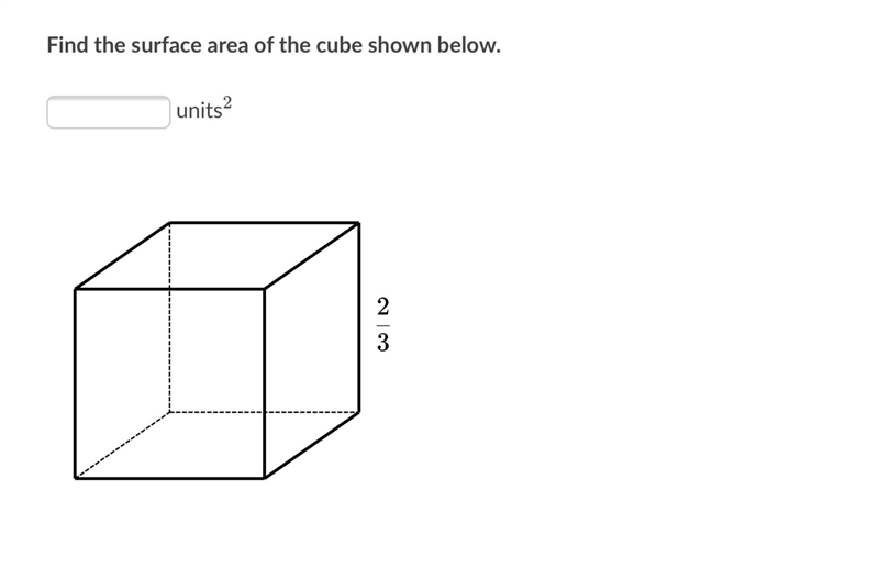 Please help me! :’( Find the surface area of the cube shown below.-example-1