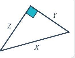 32. Which side of the triangle in the diagram is the hypotenuse? A. X B. Y C. Z-example-1