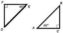 Which angle is congruent to angle B? A. ∡C B. ∡D C. ∡E D. ∡F-example-1