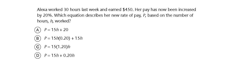 Alexa worked 30 hours last week and earned $450. her pay has now been increased by-example-1